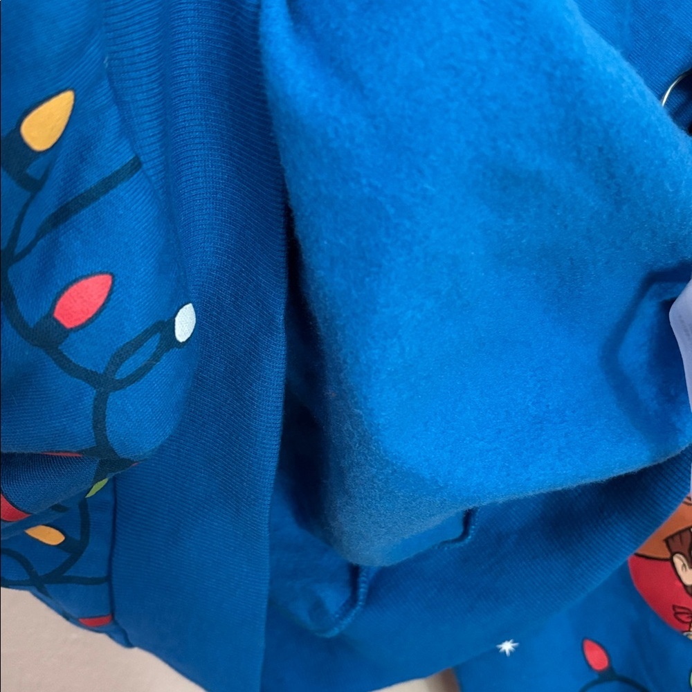 Disney Store Blue Toy Story Light-Up Holiday Christmas Crew Sweatshirt XL - Picture 7 of 11